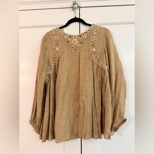 Ritu Kumar Gold Embroidered Blouse